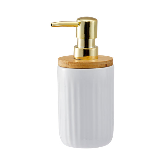 MyHouse Ribbed Soap Dispenser White