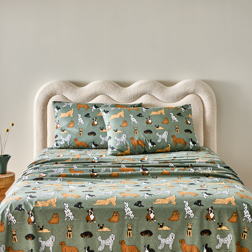 MyHouse Printed Flannelette Sheet Set