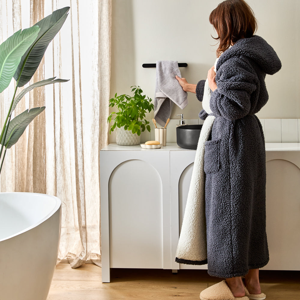 MyHouse Cosy Sherpa Hooded Robe
