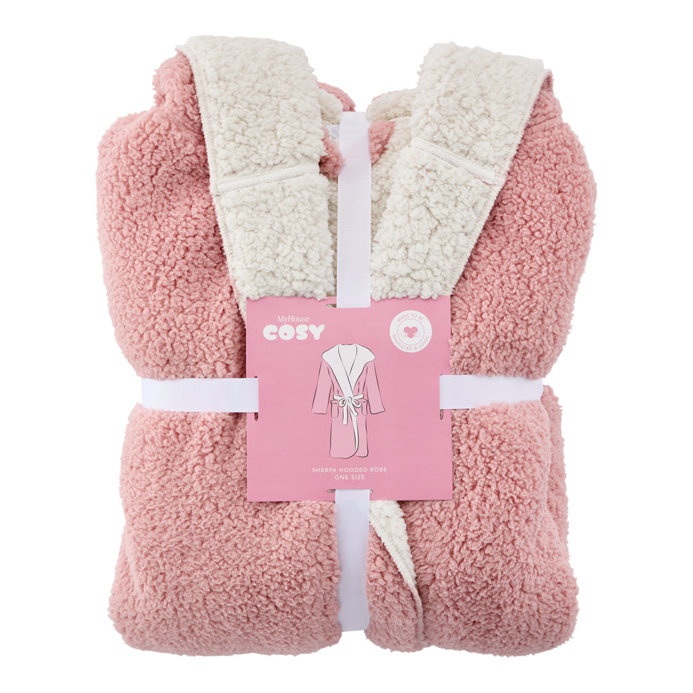 MyHouse Cosy Sherpa Hooded Robe