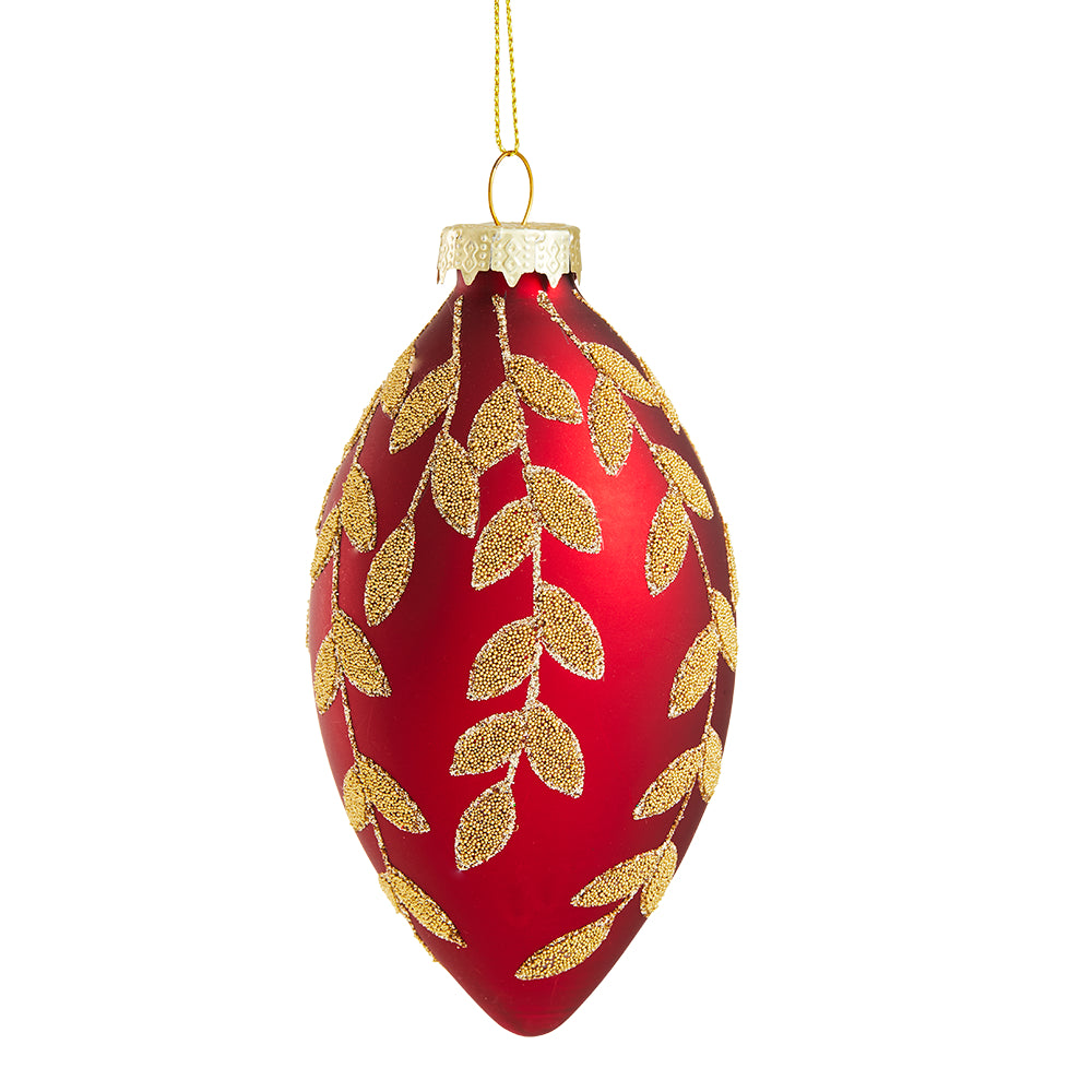 MyHouse Long Gold Leaf Bauble