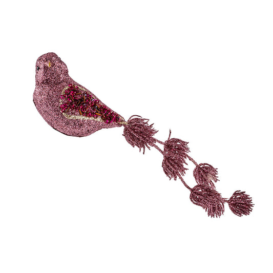 MyHouse Small Pink Glitter Bird