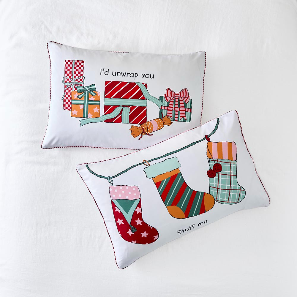 Adorn Living Novelty Christmas Pillowcase Pair