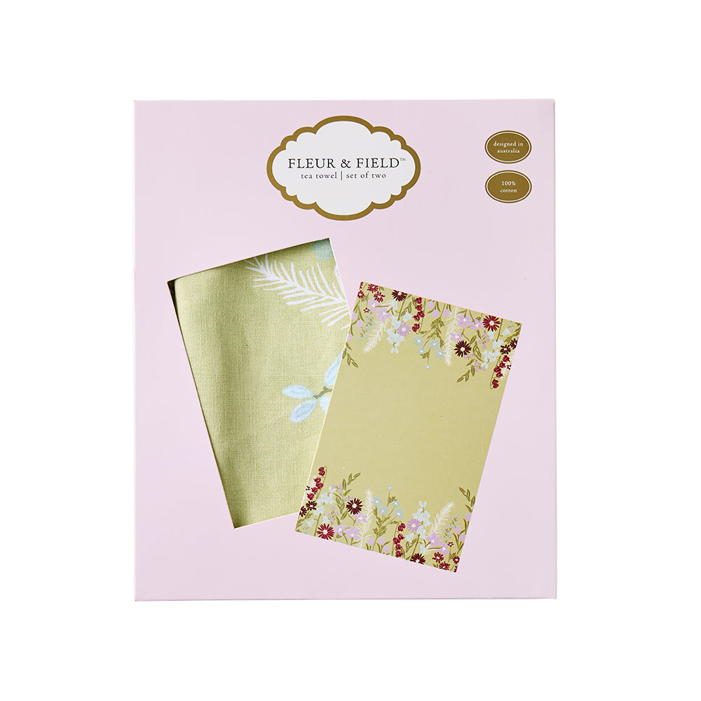 Fleur & Field Set Of 2 Tea Towels