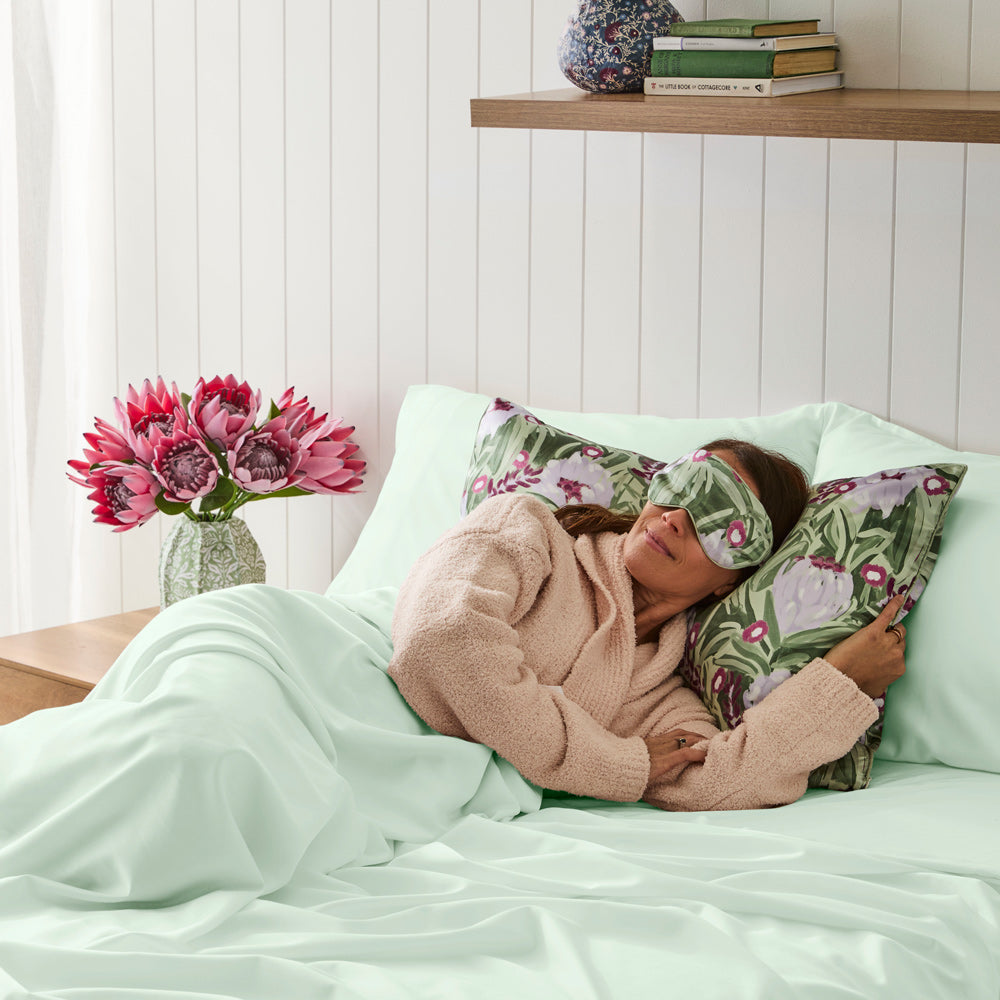 Fleur & Field Satin Pillowcase & Eye Mask Set