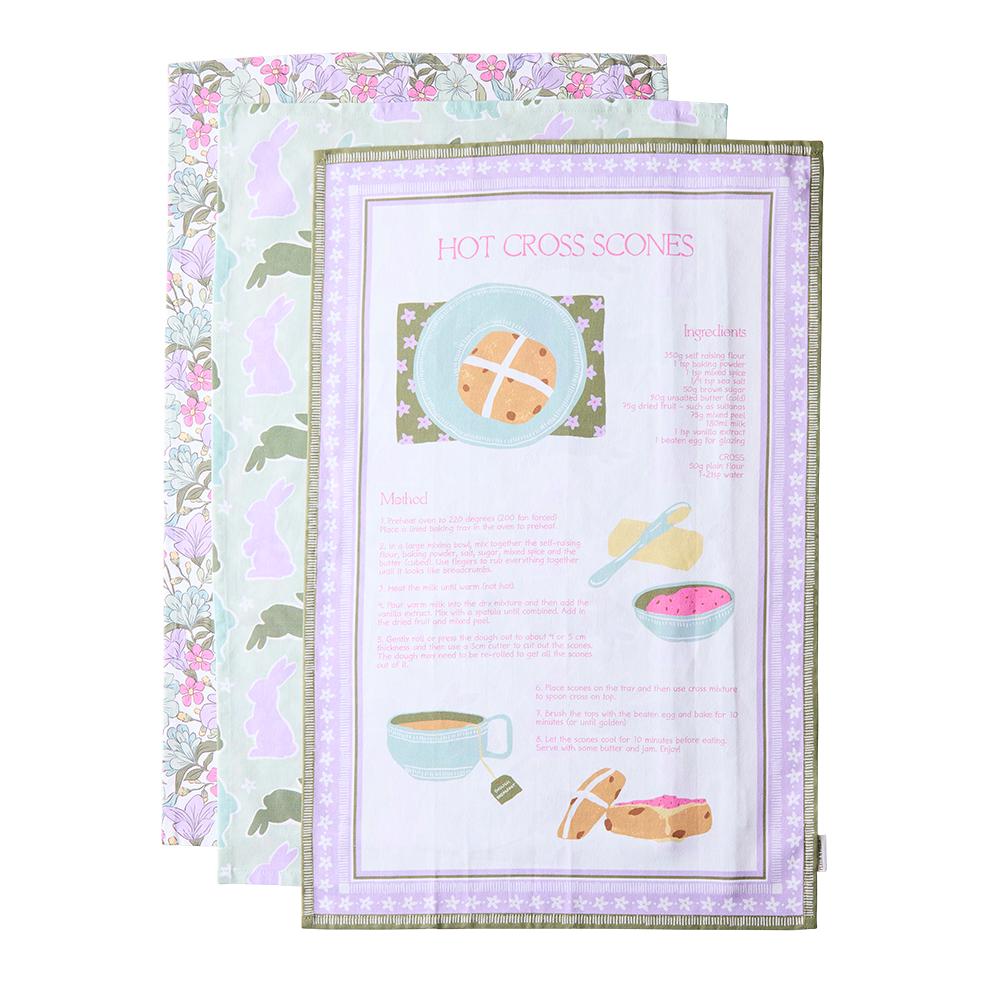 Fleur & Field Set Of 2 Easter Tea Towels