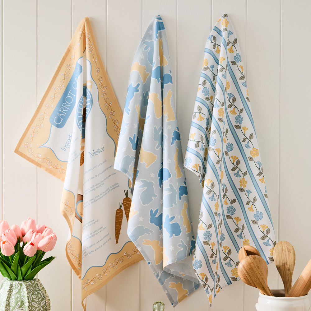 Fleur & Field Set Of 2 Easter Tea Towels