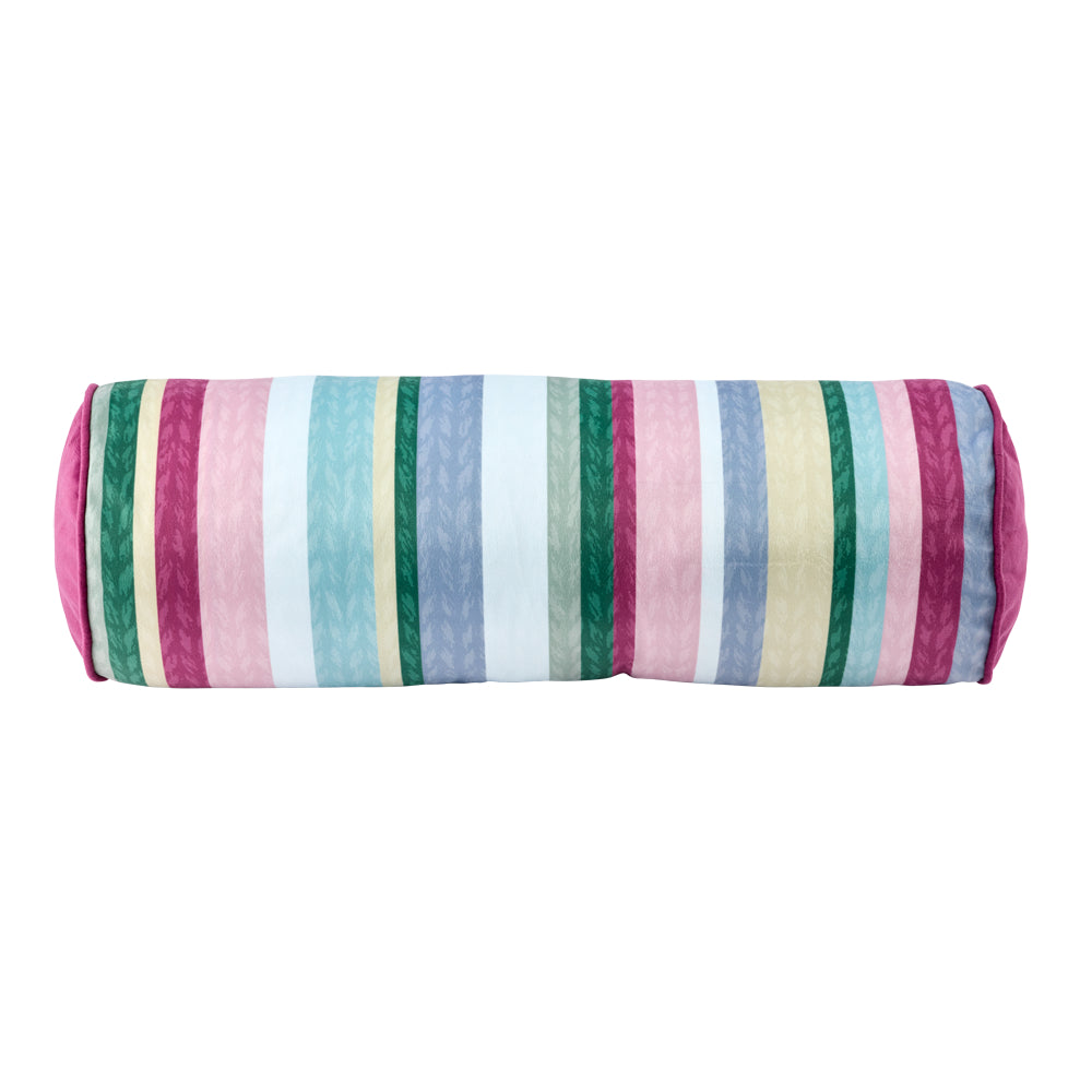 MyHouse Stripe Velvet Bolster 20x60cm