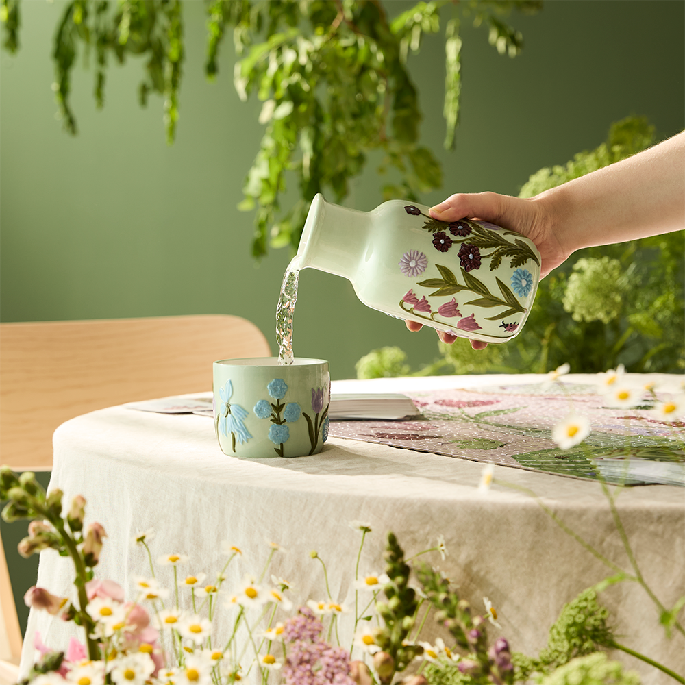 Fleur & Field Ceramic Carafe