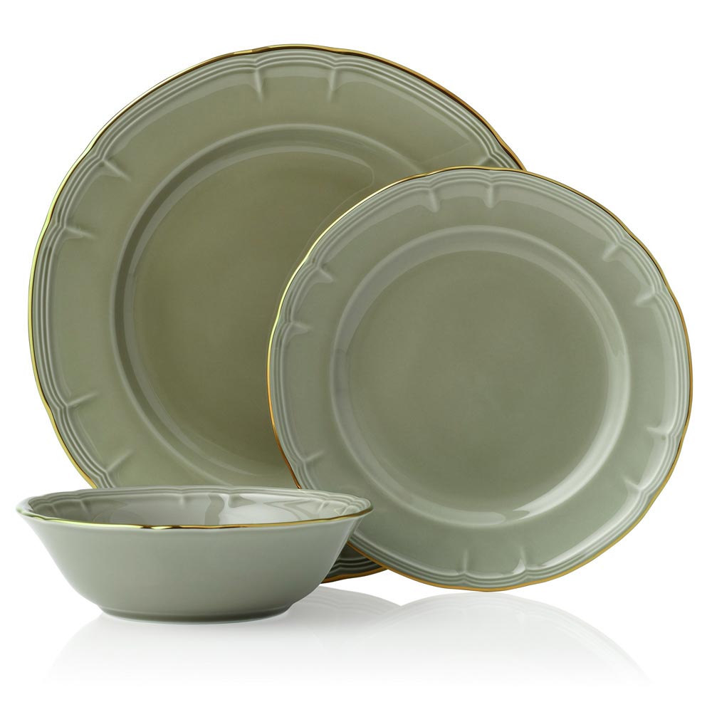 Noritake Provence Ash Microwave Safe 12 Piece Dinner Set