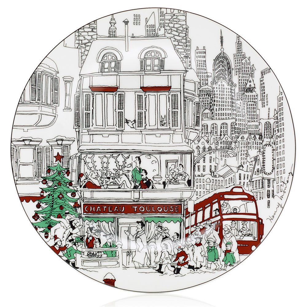 Noritake Le Restaurant Xmas Cake Plate Set 20cm