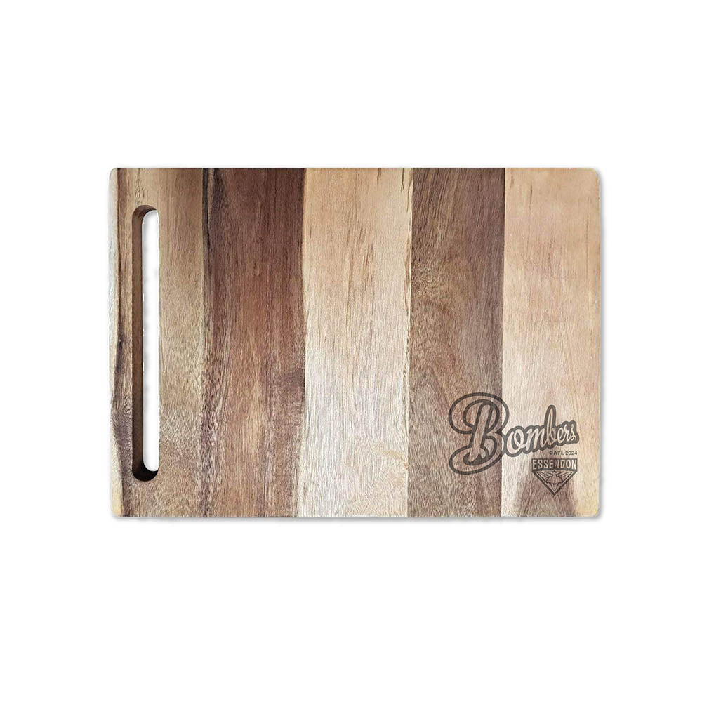 Baccarat Butchers Corner Acacia Rectangle Chopping Board 43cm Essendon Bombers