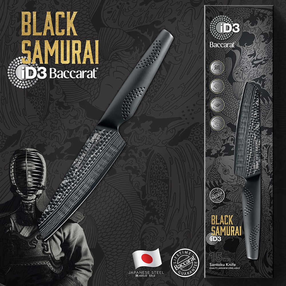 Baccarat iD3 BLACK SAMURAI Santoku Knife 15cm