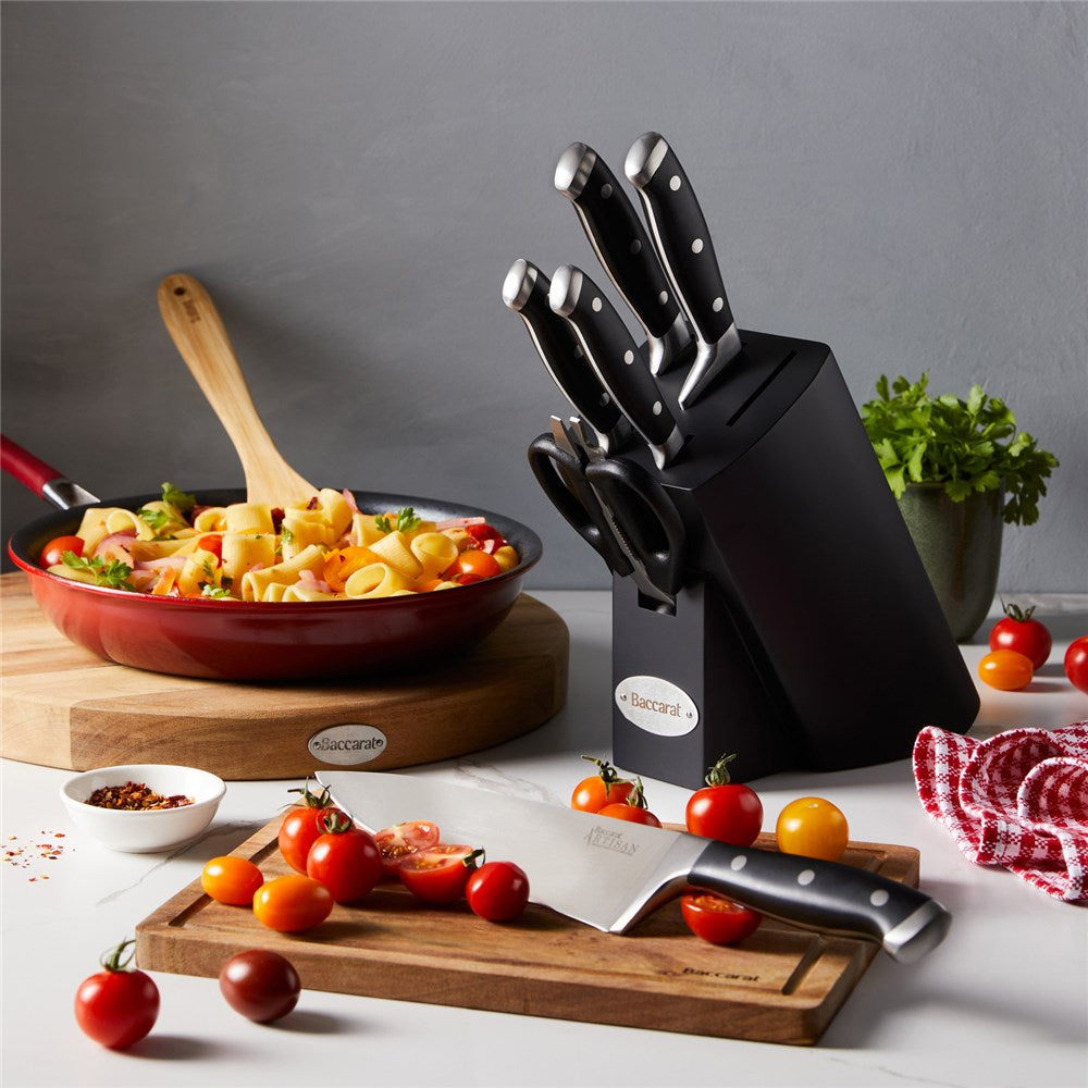 Baccarat Artisan Finster 7 Piece Knife Block