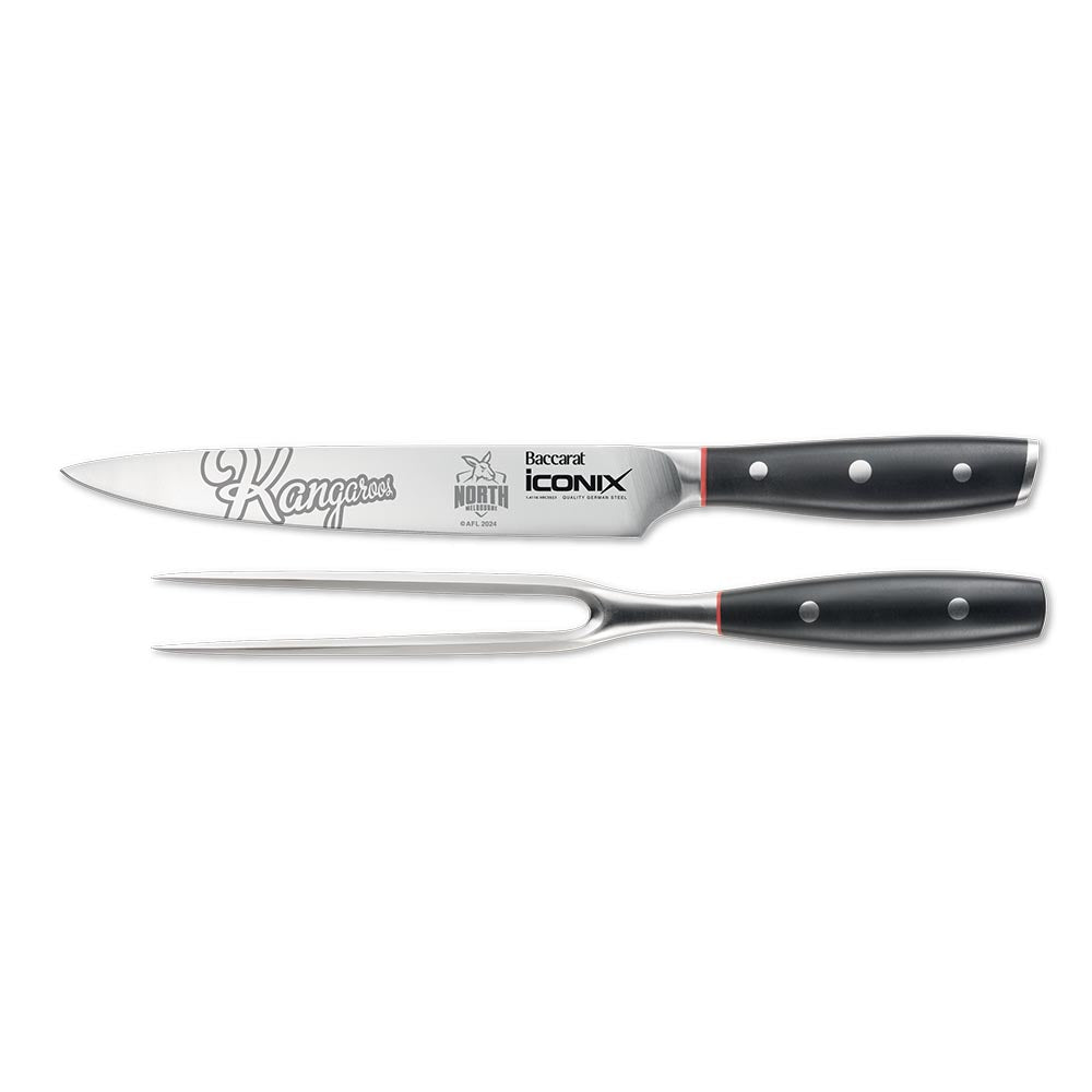 Baccarat iconiX Carving Knife Set North Melbourne Kangaroos