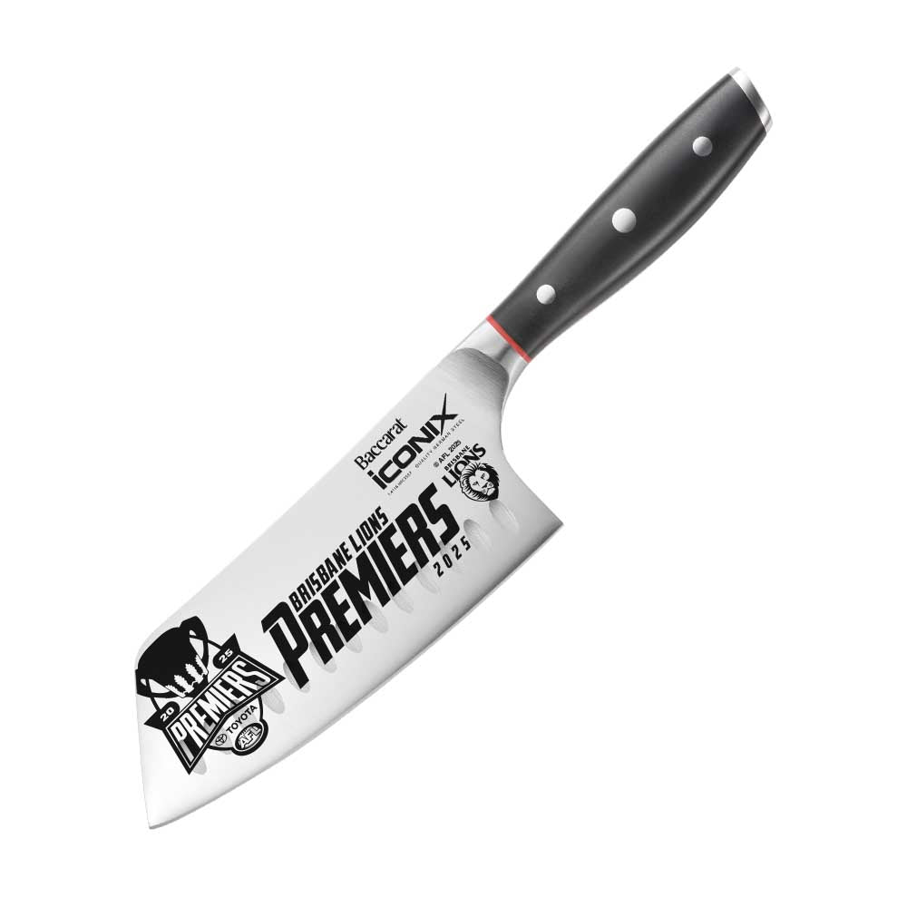 Baccarat iconiX Cleaver Knife 17.5cm AFL Premiers 2025 Brisbane Lions