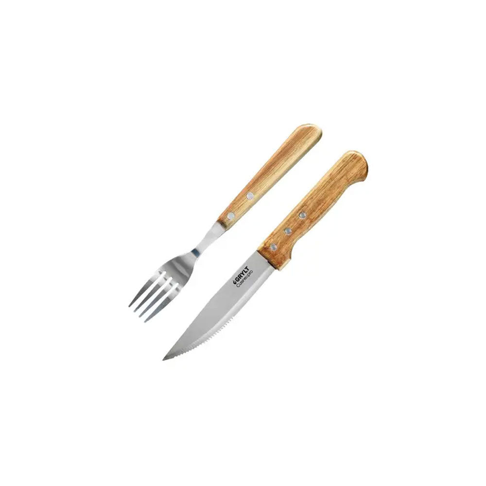 GRYLT 8 Piece Jumbo Steak Knife & Fork Set