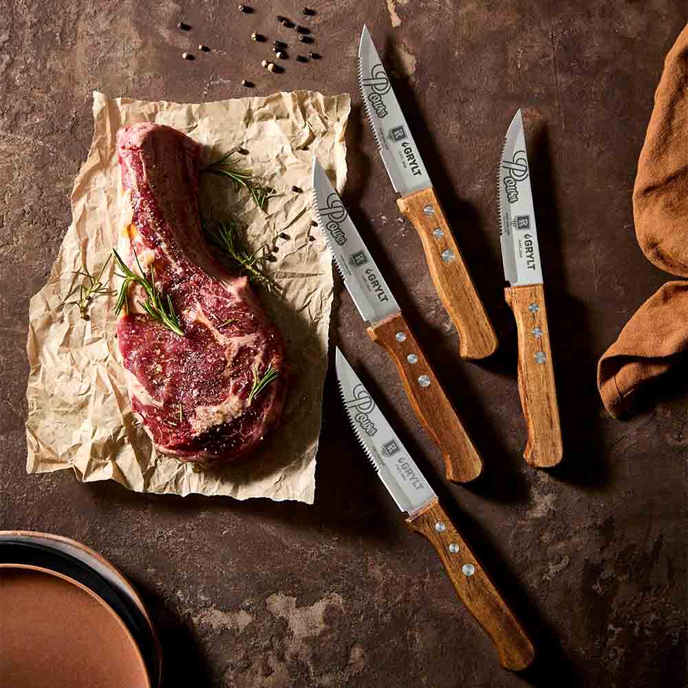 GRYLT Jumbo 4 Piece Steak Knife Set Port Adelaide Power