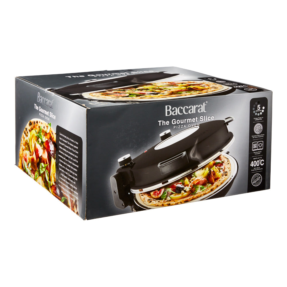 Baccarat The Gourmet Slice Pizza Oven Black