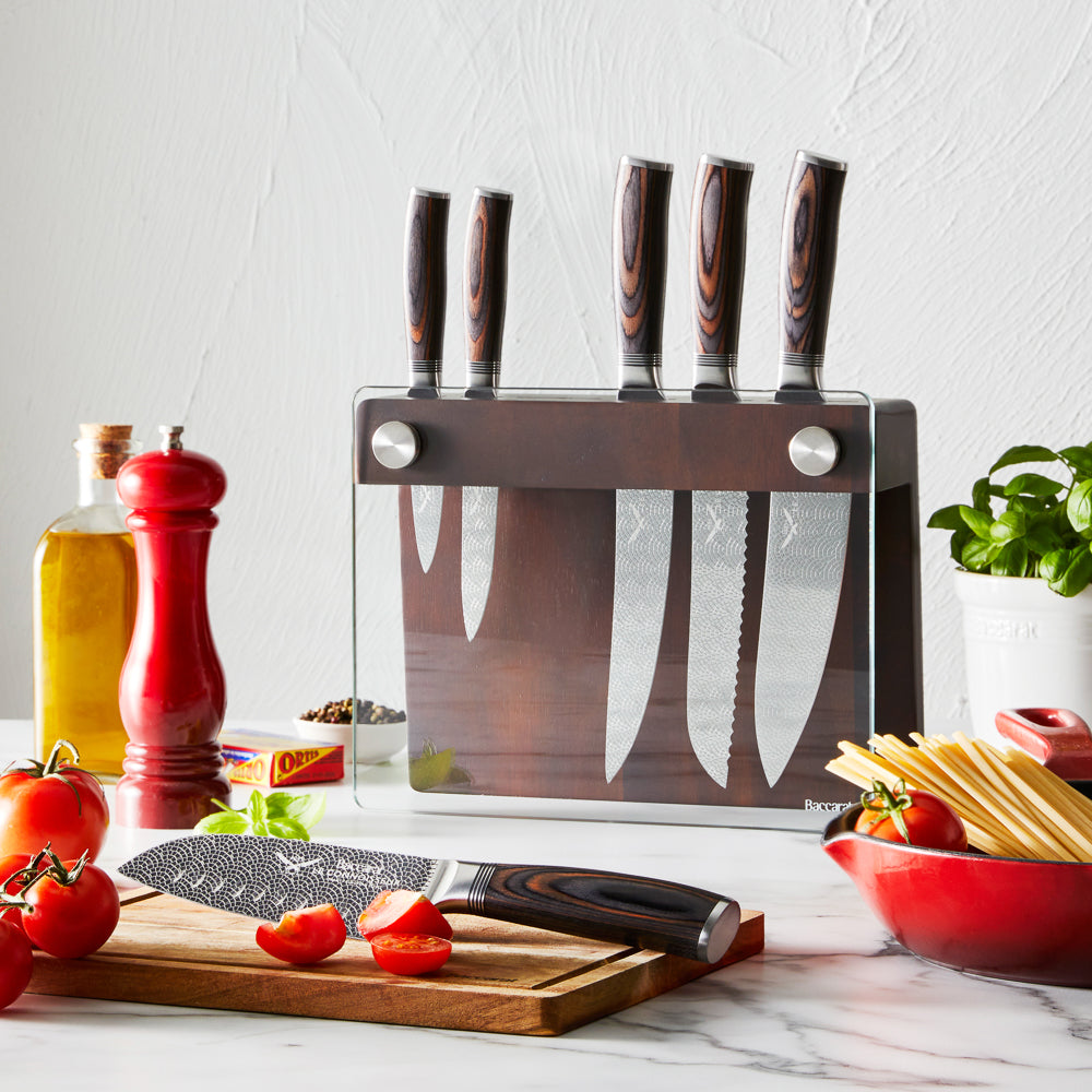 Baccarat Le Connoisseur Epicure 7 Piece Knife Block