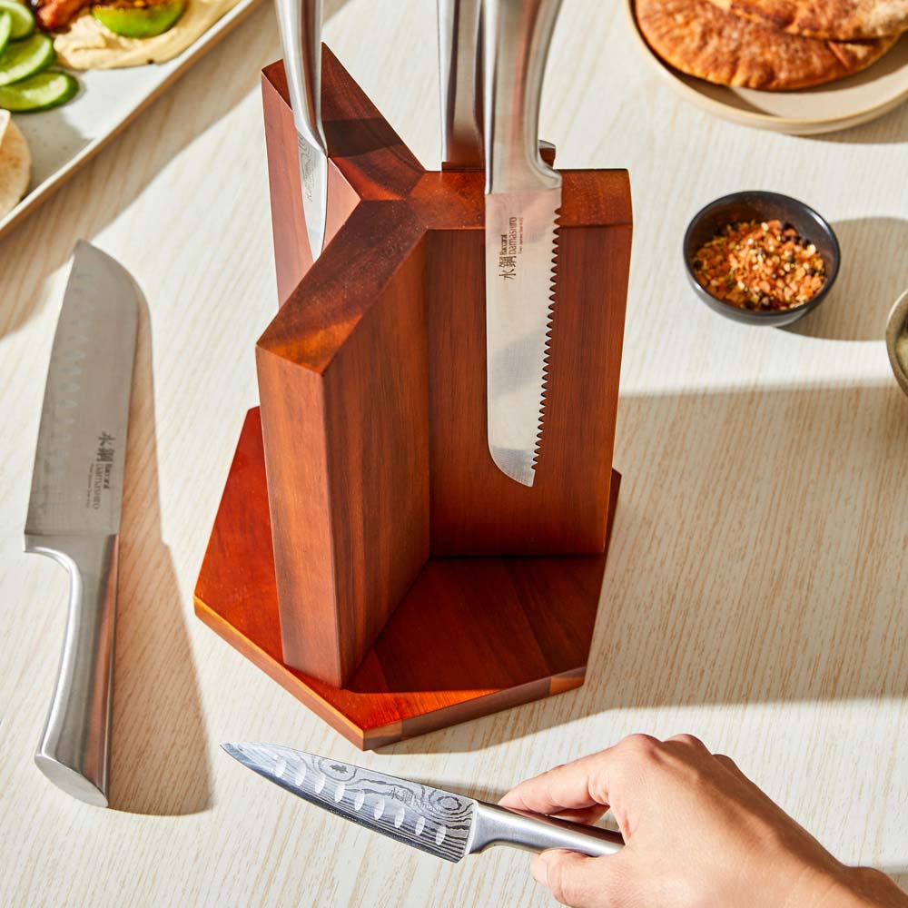 Baccarat Damashiro Suru 7 Piece Knife Block