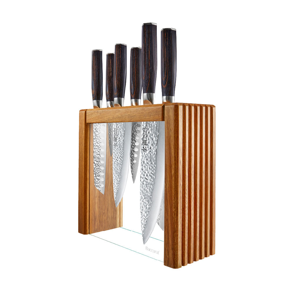 Baccarat Damashiro EMPEROR Makoto 7 Piece Knife Block