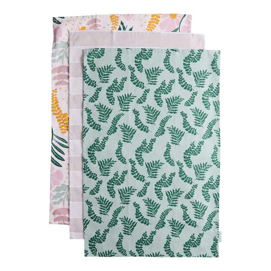 Alex Liddy Harley Set of 3 Tea Towels Floral and Stripe at House