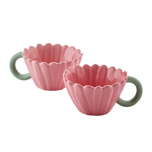 Alex Liddy Posy Set of 2 Flower Tea Cups Flower bud shape at House