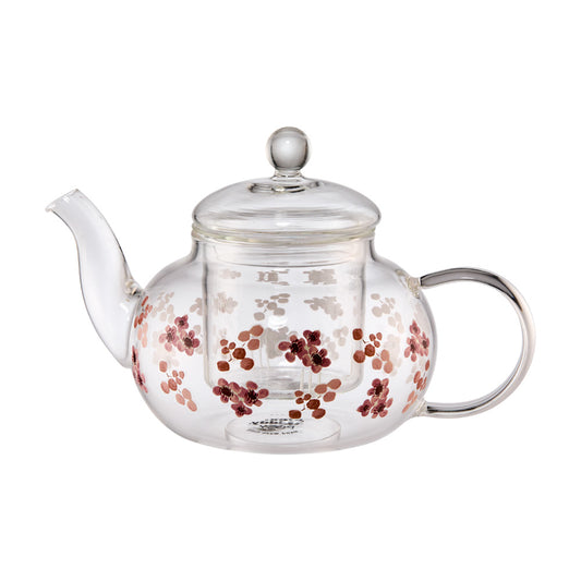 Alex Liddy Posy Glass Teapot 500ml with Infuser, Flowers at House