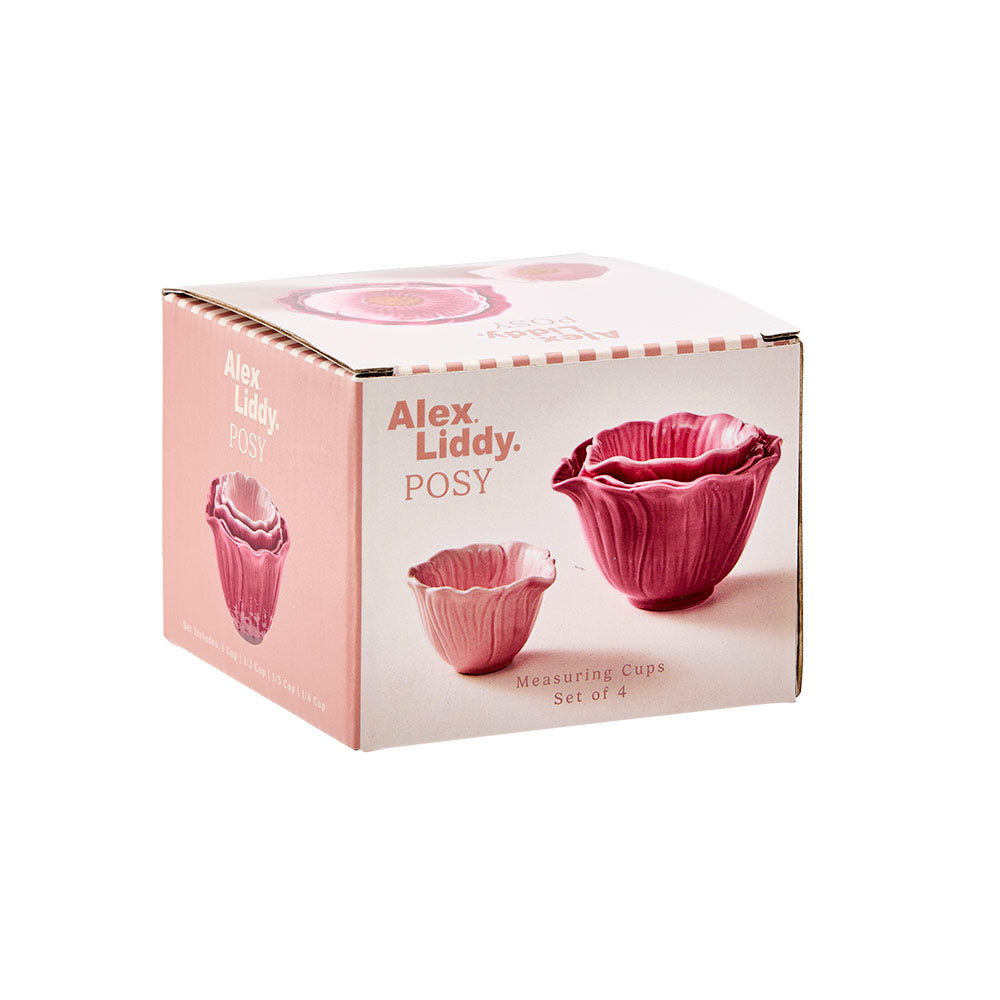 Alex Liddy Posy Set of 4 Measuring Cups Flower bud shape at House