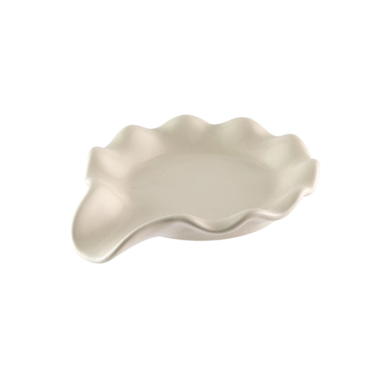 Alex Liddy Posy Spoon Rest Cream with wave edge at House
