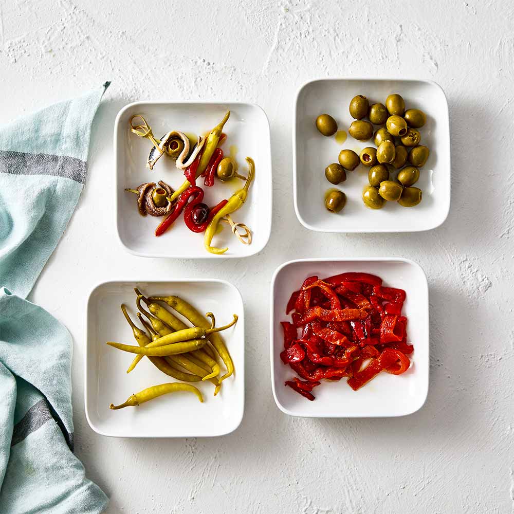 Alex Liddy Classic Set of 4 Square Plates 13cm
