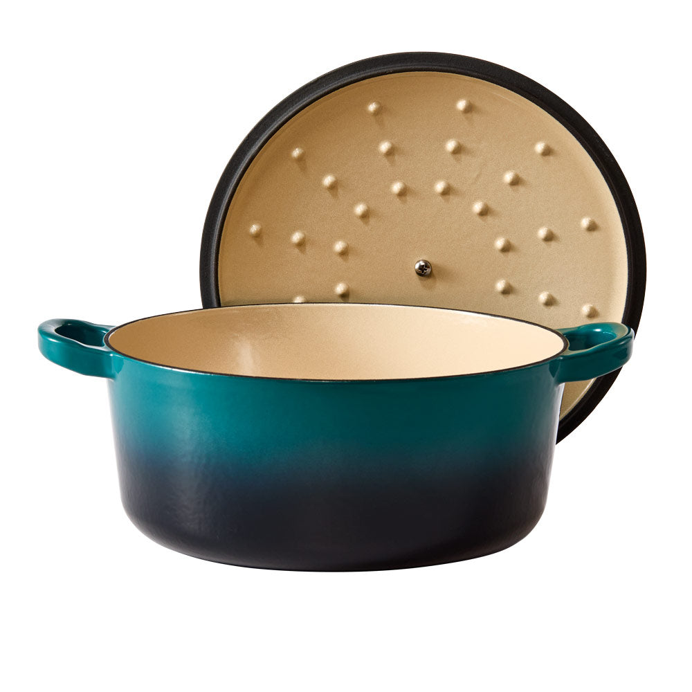 Baccarat Le Connoisseur Cast Iron Round French Oven 3.9L Lagoon Blue at House