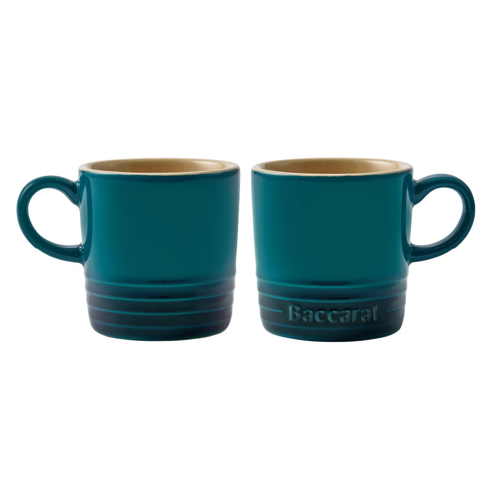 Baccarat Le Connoisseur Set of 2 Espresso Cups 90ml Lagoon Blue at House