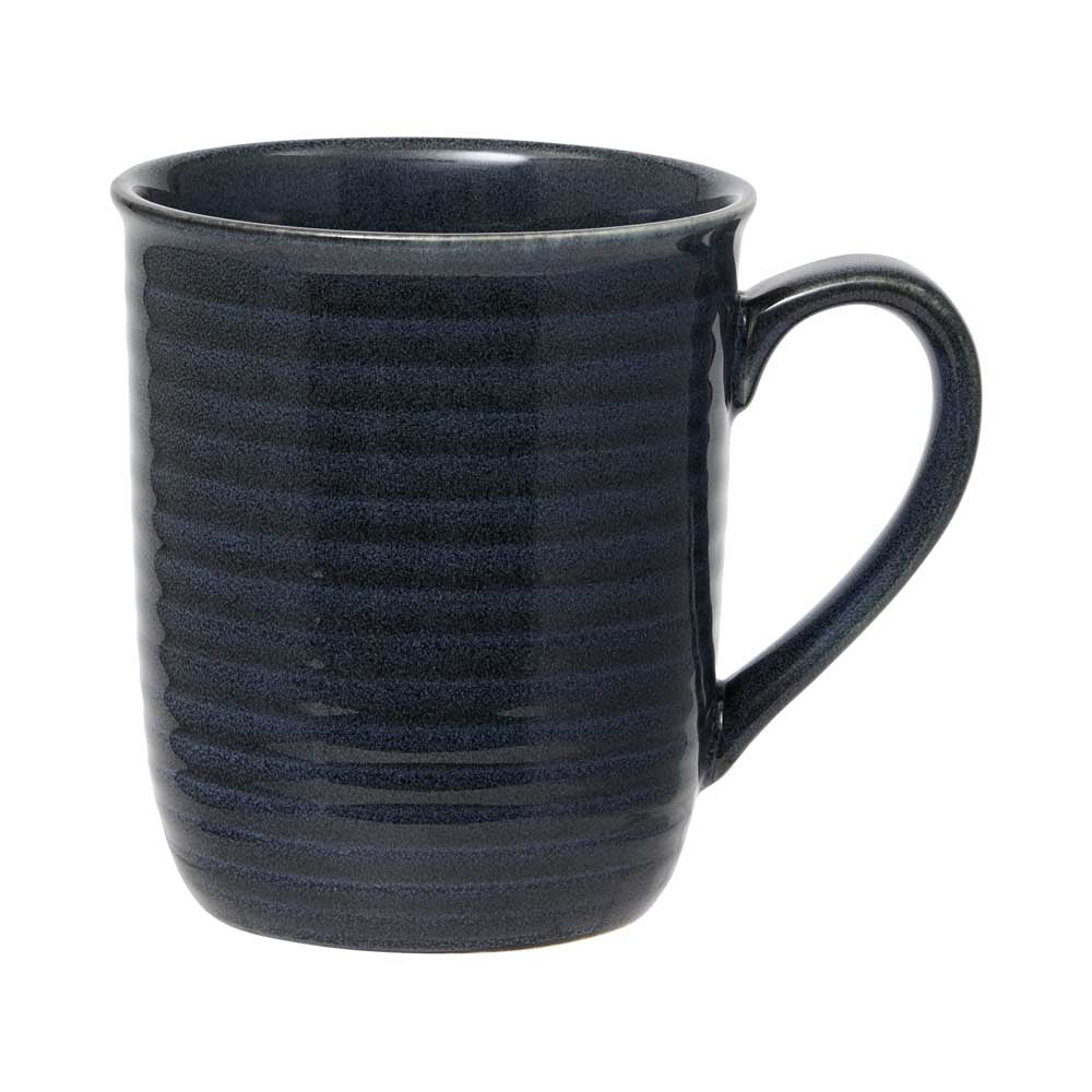 Alex Liddy Rustica Stoneware Mug 450ml in navy blue at House