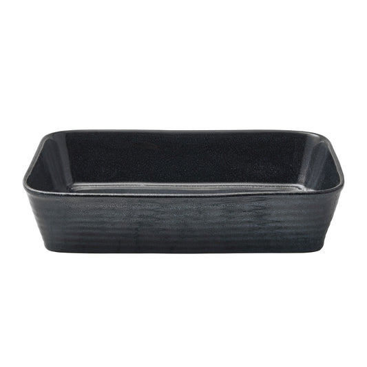 Alex Liddy Rustica Stoneware Lasagne Dish 33cm in Navy Blue at House