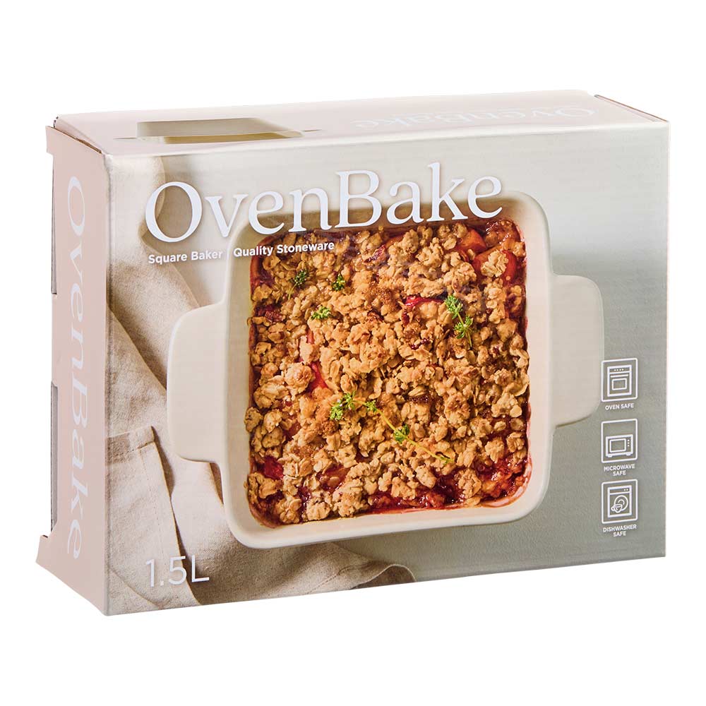 OvenBake Square Baker 1.5L Oat Cream at House