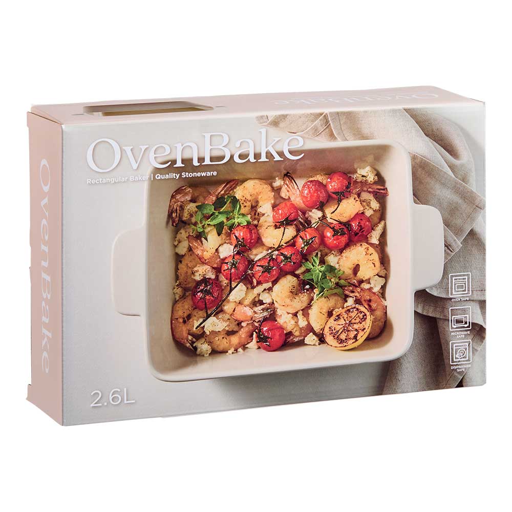 OvenBake Rectangular Baker 2.6L Oat Cream at House