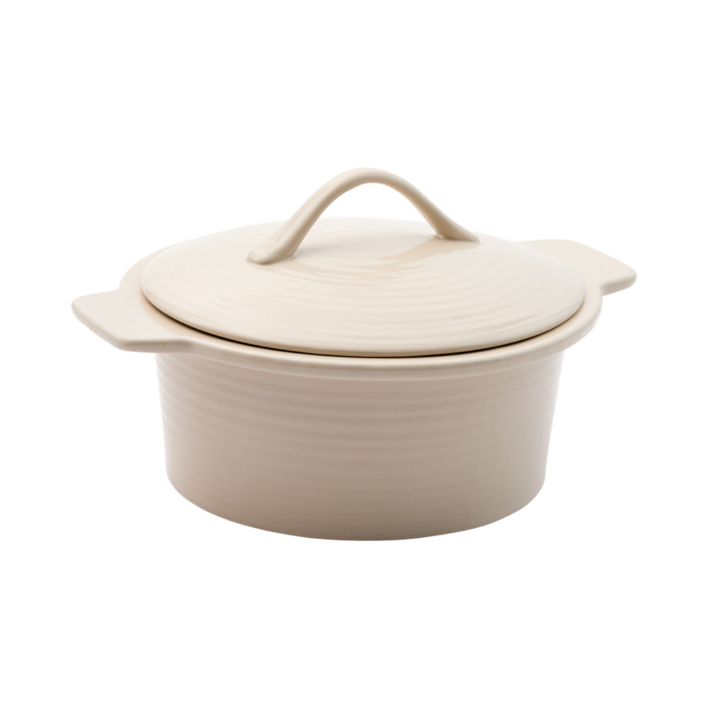OvenBake Casserole Dish with Lid 3L Oat Cream at House