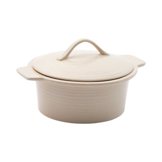 OvenBake Casserole Dish with Lid 3L Oat Cream at House