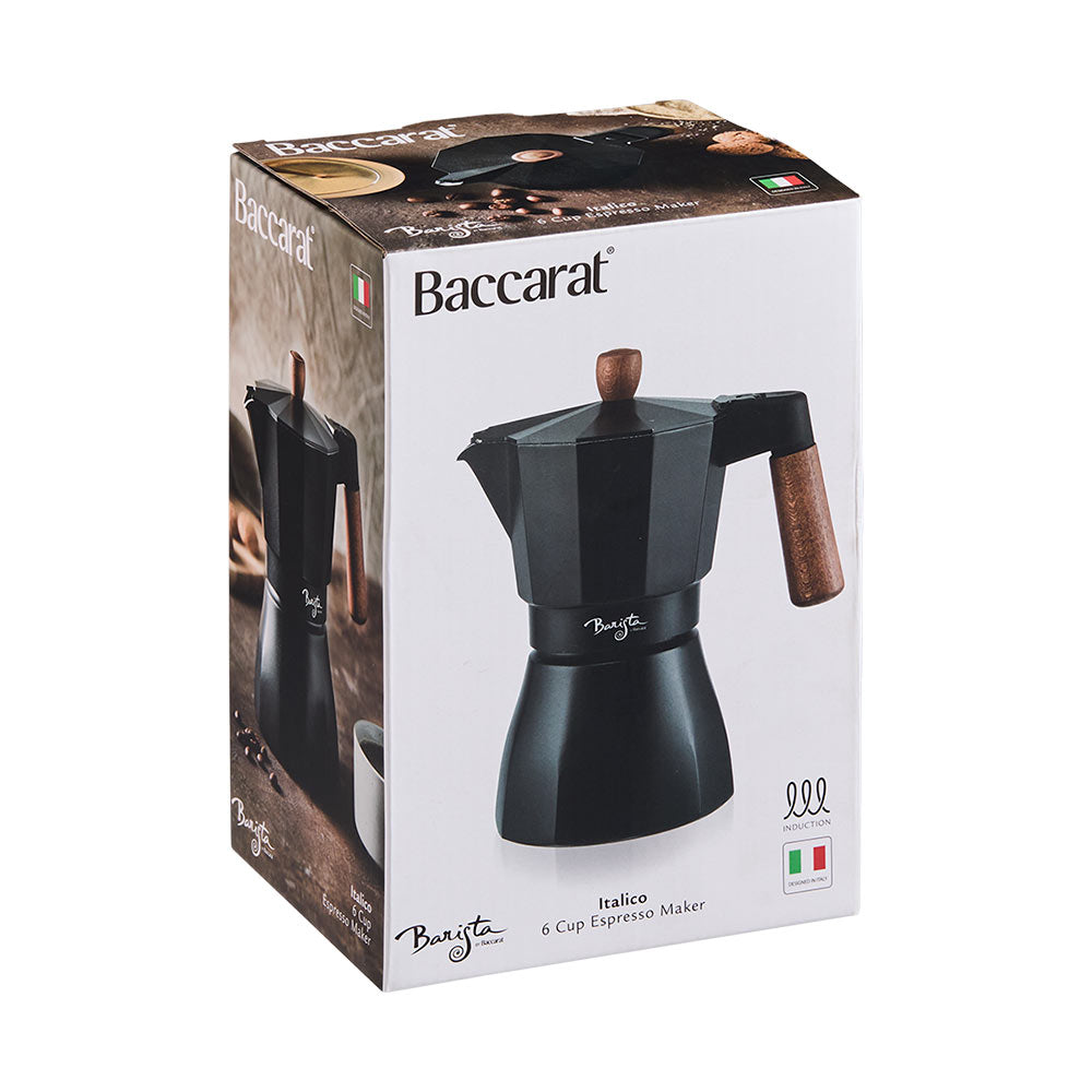 Baccarat Barista Italico Induction 6 Cup Espresso Maker Black at House