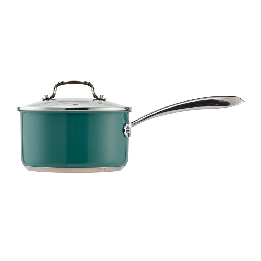 Baccarat SIGNATURE 6 Piece Cookware Set Forest Green with Saucepan at House