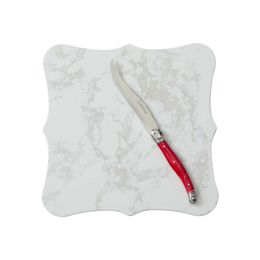 Marie Claire Laguiole Domain Square Board with Cheese Knife 25cm - House
