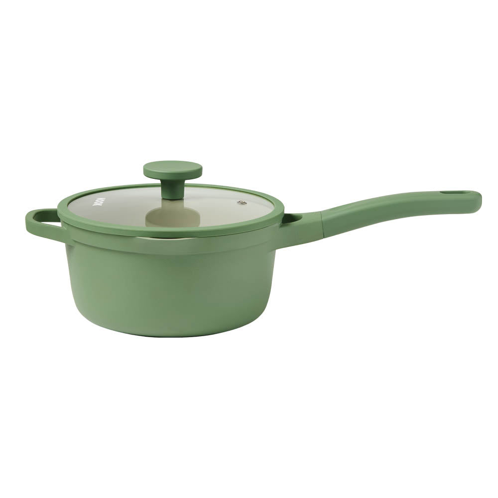 NOOK by Baccarat Saucepan with Lid 20cm sage green
