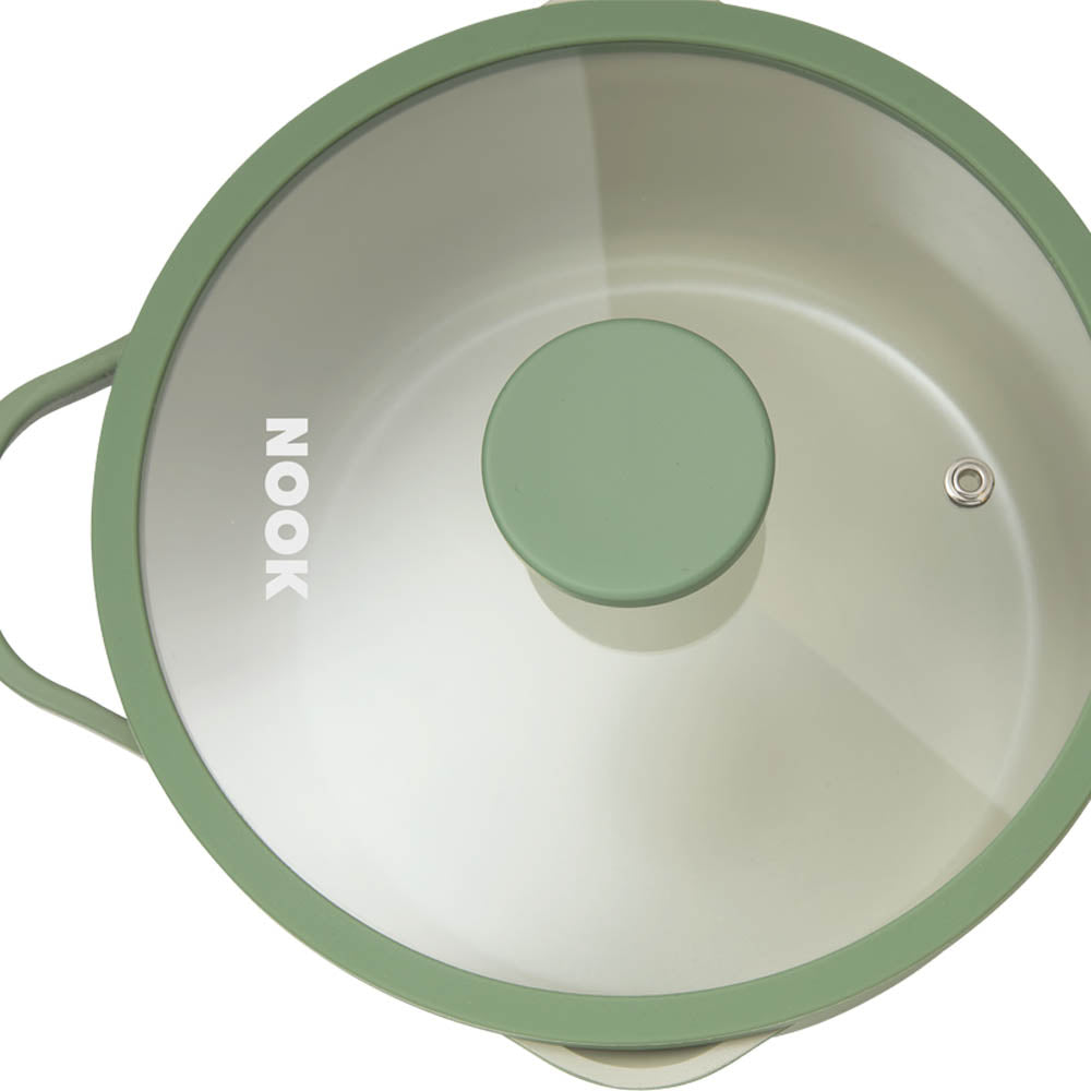 NOOK by Baccarat Saucepan with Lid 20cm sage green