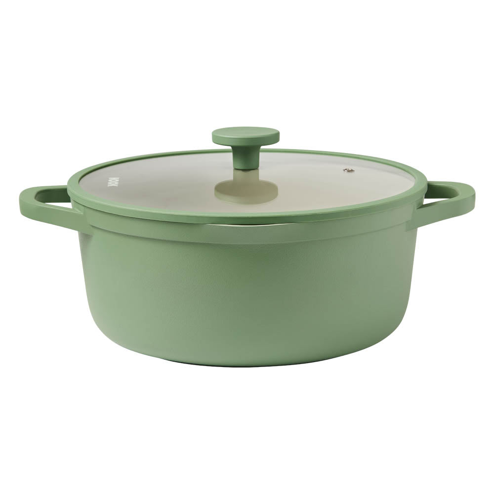 NOOK by Baccarat Casserole with Lid 28cm sage green