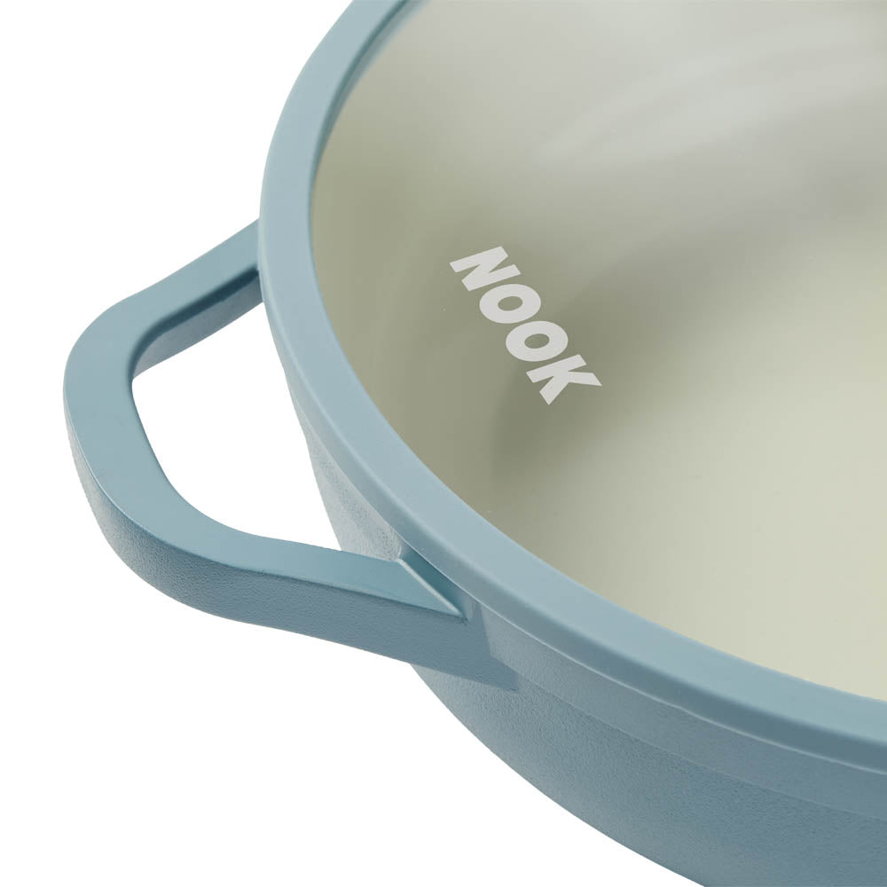 NOOK by Baccarat Saute Pan with Lid 30cm denim blue