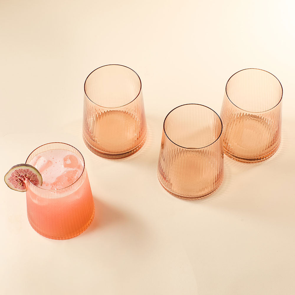 Alex Liddy Mode Set of 4 Tumbler Glasses 450ml