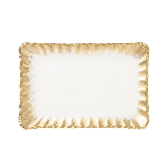 Alex Liddy Pave Gold Rim Rectangular Tray