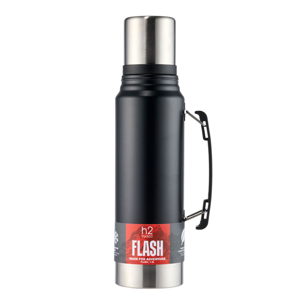 h2 hydro2 FLASH Reusable Flask 1.2L Black